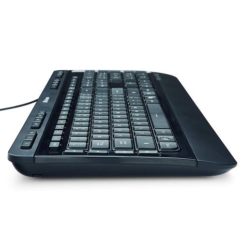 Verbatim Illuminated Wired Keyboard, Black, 19.10in. x 8.10in. x 1.20in.