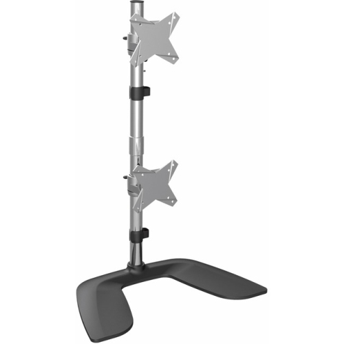 STARTECH  Vertical Dual Monitor Stand - for Up to 27" Vesa Monitors - Aluminum - Height Adjustab