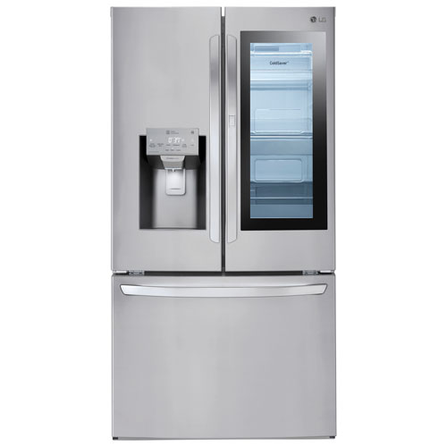LG Instaview 36" 27.5 Cu.Ft. French Door Refrigerator with Water & Ice Dispenser -Stainless