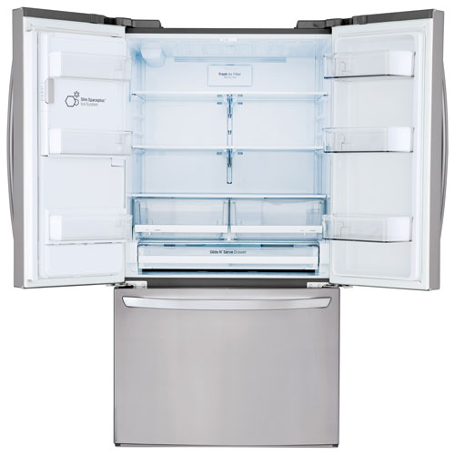 Lg 36 26 2 Cu Ft French Door Refrigerator With Water Ice Dispenser Lfxs26973s Stainless Steel Best Buy Canada