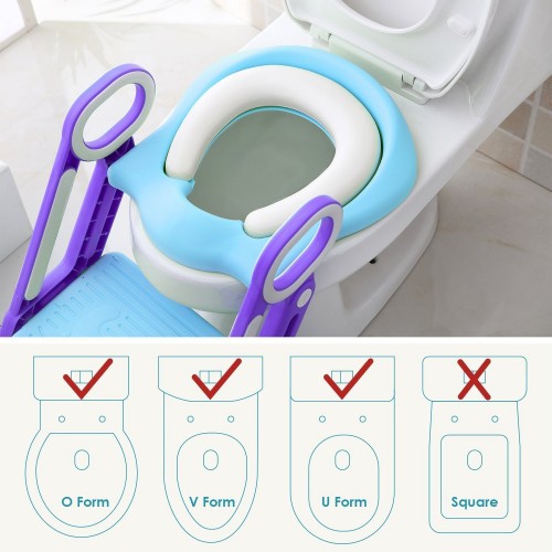 Siège de Toilette D'apprentissage de la propreté pour bébé, Dessin animé  Unisexe Siège de Toilette D'apprentissage de la propreté avec Poignée de