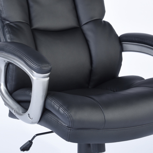 High Back Manager's Faux Leather Chair Black