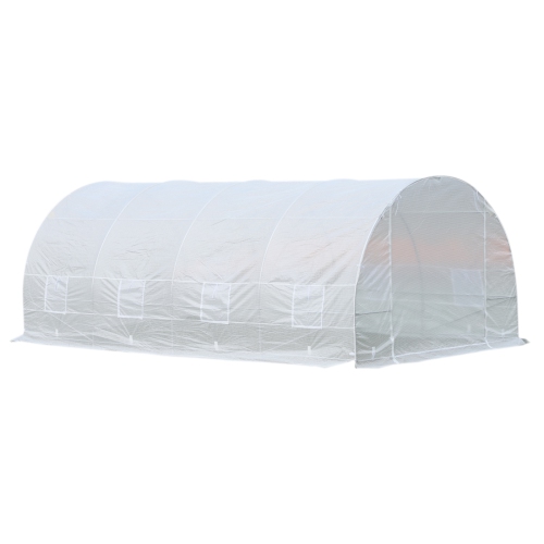 OUTSUNNY  Heavy Duty Tunnel Walk-In Greenhouse In White