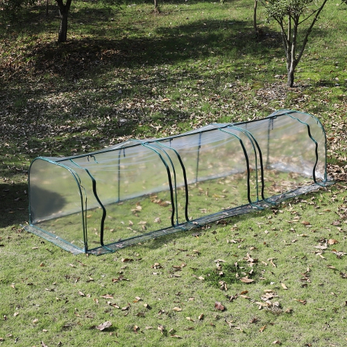 Outsunny Transparent Mini Greenhouse 3 Zipped Doors