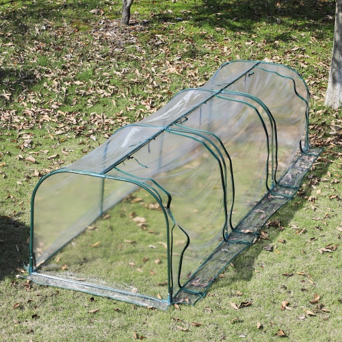 Outsunny Transparent Mini Greenhouse 3 Zipped Doors