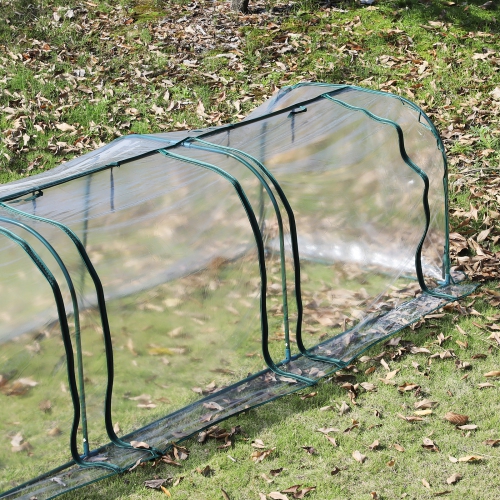 Outsunny Transparent Mini Greenhouse 3 Zipped Doors