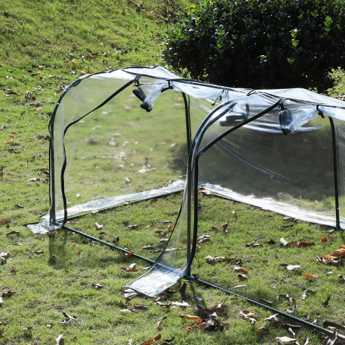Outsunny Transparent Mini Greenhouse 3 Zipped Doors
