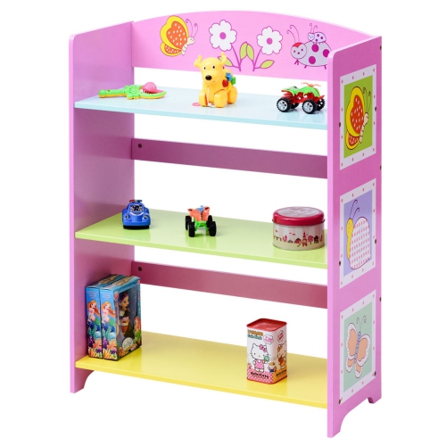 Kids Bookcase Book Shelf Kids Adorable Corner Adjustable W 3