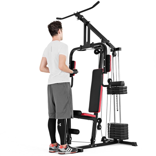 Costway Multifunction Cross Trainer Workout Machine Strength Training Fitness Exercise