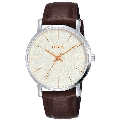 Lorus 34mm Women's Dress Watch - Brown/White/Silver