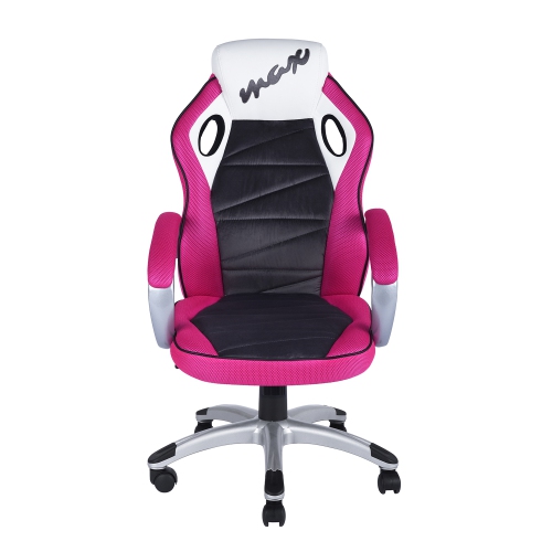 Bonded Leather Executive Gaming Chair Pink