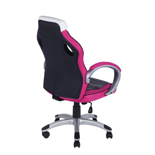 Bonded Leather Executive Gaming Chair Pink