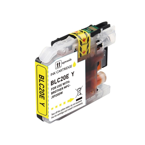Compatible Brother LC20E Yellow Ink Cartridge by Superink