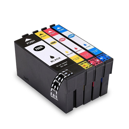 SUPERINK  Compatible Epson T702Xl / T702X-Bcs Combo Ink Cartridge High Yield Bk/c/m/y