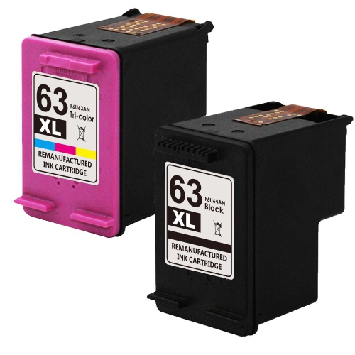Refurbished HP 63XL Ink Cartridge Combo Black/Tri-color By Superink