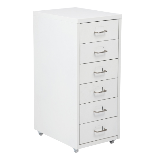 Multidrawer Storage Cabinet on casters(White)