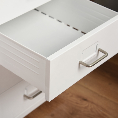 Multidrawer Storage Cabinet on casters(White)