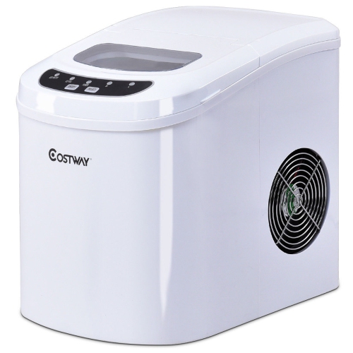 Costway Portable Compact Electric Ice Maker Machine Mini Cube 26lb/Day ABS