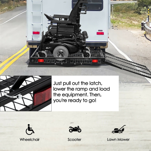 Costway Strong Wheelchair Hitch Carrier Mobility Electric Scooter Loading Ramp