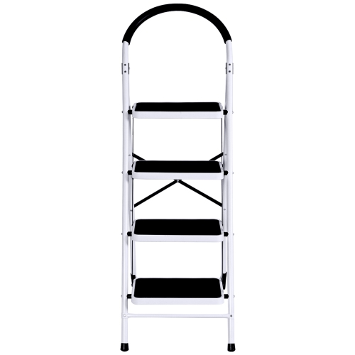 4 Step Ladder Folding Stool Heavy Duty 330lbs Capacity Industrial Lightweight