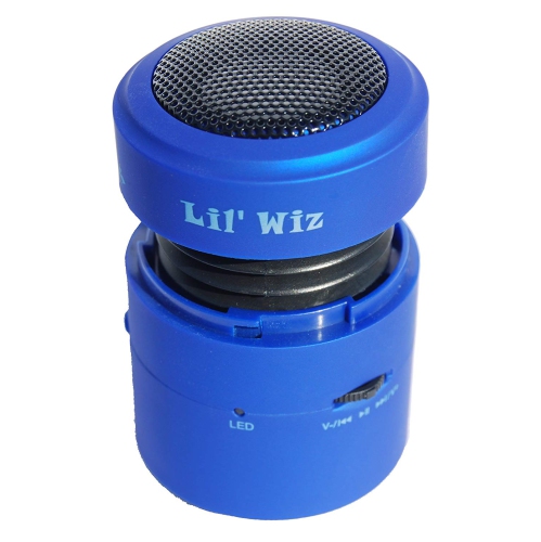Image 1 of 6.. Lil' Wiz [10W] Surface Vibration Speaker [With SD Card Slot] Surface Resonating Speaker - Blue