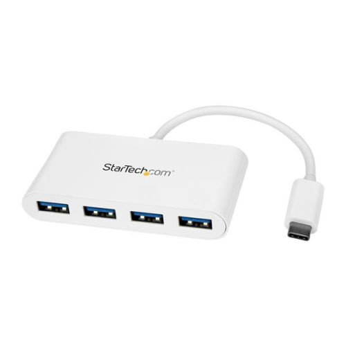 StarTech 4 Port USB C Hub - USB-C to 4x A - USB 3.0 - Bus Power - White