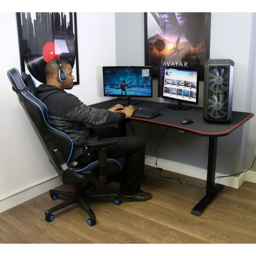 Boost Industries FS-M63 Floor Standing Motorized Height Adjustable Gaming/PC Desk