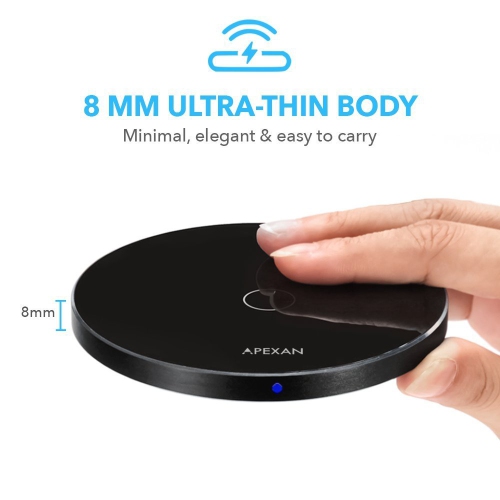 Apexan Fast Wireless Charger | 10W for iPhone 13, 12, 11, Xs & XR Certified Qi | Qi Fast 10W Wireless Charging Pad