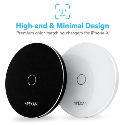 Apexan Fast Wireless Charger | 10W for iPhone 13, 12, 11, Xs & XR Certified Qi | Qi Fast 10W Wireless Charging Pad