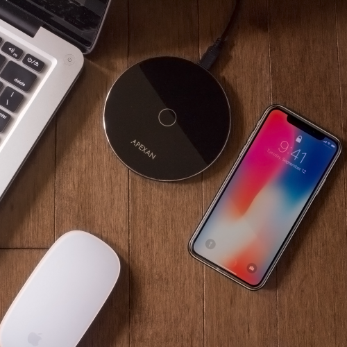 Apexan Fast Wireless Charger | 10W for iPhone 13, 12, 11, Xs & XR Certified Qi | Qi Fast 10W Wireless Charging Pad