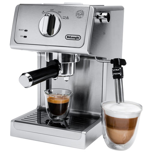 Machine à espresso et à cappuccino manuelle de De'Longhi - Argenté