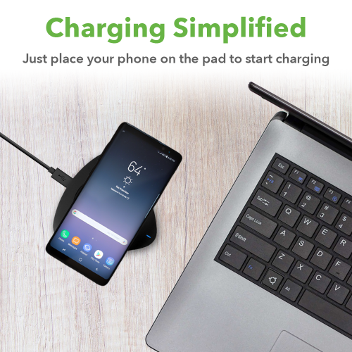 Apexan Wireless Charging Pad Compatible for iPhone 8/8Plus/X/XR/Xs, Samsung S9/S9+/S8/S7/S6/Edge/Plus, Note 5, Nexus, LG, HTC