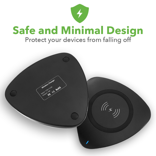 Apexan Wireless Charging Pad Compatible for iPhone 8/8Plus/X/XR/Xs, Samsung S9/S9+/S8/S7/S6/Edge/Plus, Note 5, Nexus, LG, HTC