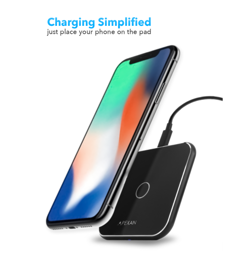 Apexan Ultimate Wireless Charger Compatible for Apple iPhone Xs/Xs Max/X/ XR/ 8/8+ & Fully Supports Qi Compatible Devices