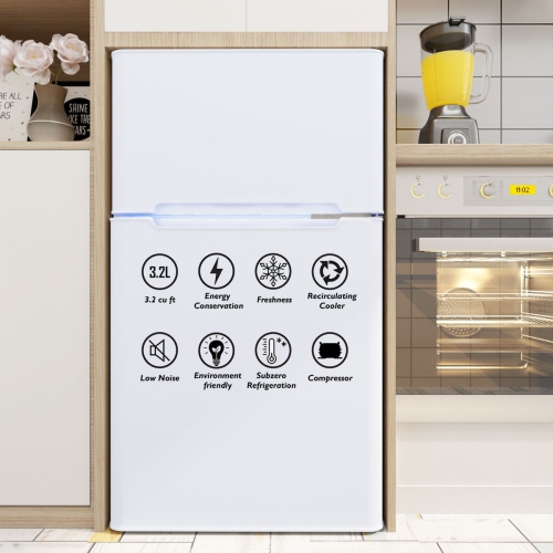 Mini réfrigérateur congélateur 90L Costway