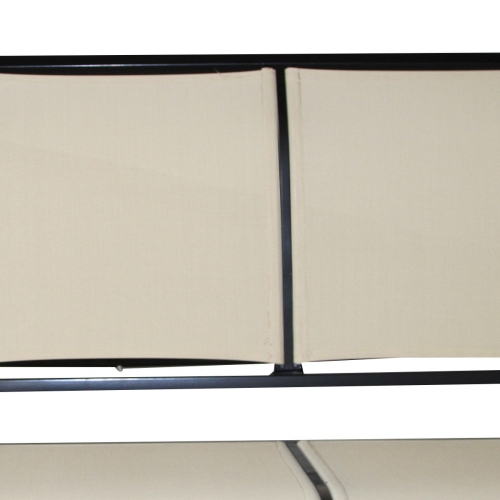 3 Person Outdoor Patio Swing Canopy Awning Yard Furniture Hammock Steel Beige