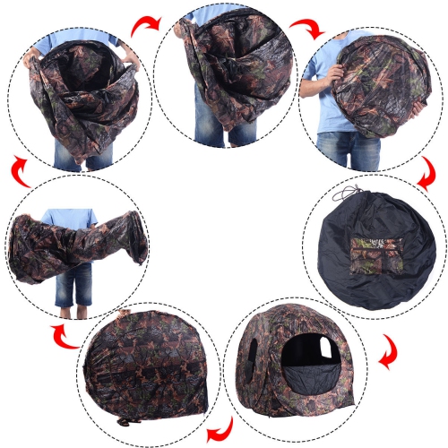 Costway Portable Hunting Blind Pop Up Ground Camo Enclosure Weather Resistant