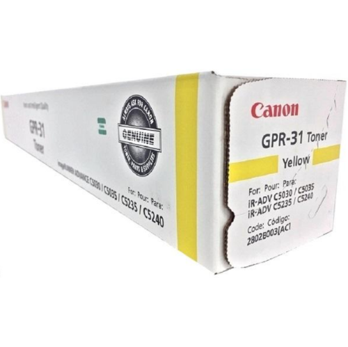 Canon GPR-31 / 2802B003AA/ 2798B003AA/ 2794B003AA. Genuine Toner. for ImageRunner C5030, C5035 (BCMY)
