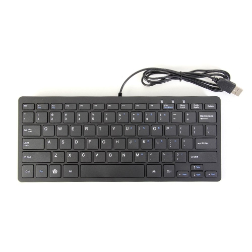axGear Ultra Thin Wired USB Mini PC Keyboard for PC Apple Mac Laptop Notebooks