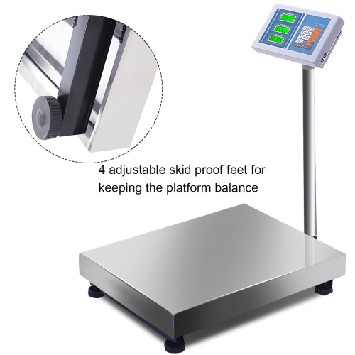 Costway 660lbs Weight Computing Digital Floor Platform Scale Postal Shipping Mailing