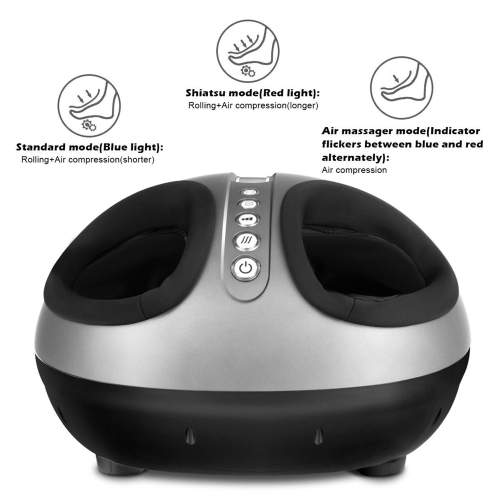 Costway Foot Massager Kneading Shiatsu Therapy Plantar Massage Heat Air Compression