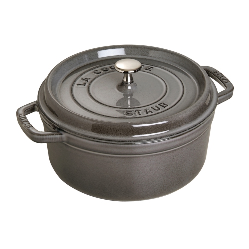 Cocotte ronde grise Staub - 4 pte / 3.8 L