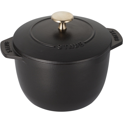 Image 1 of 1.. Staub Black Petite Cocotte - 1.9 qt. / 1.7 L