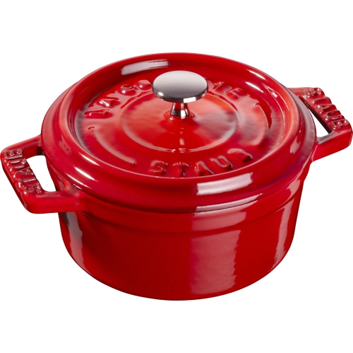 STAUB  Cherry Mini Round Cocotte - 0.25 Qt. / 0.23 L In Red 