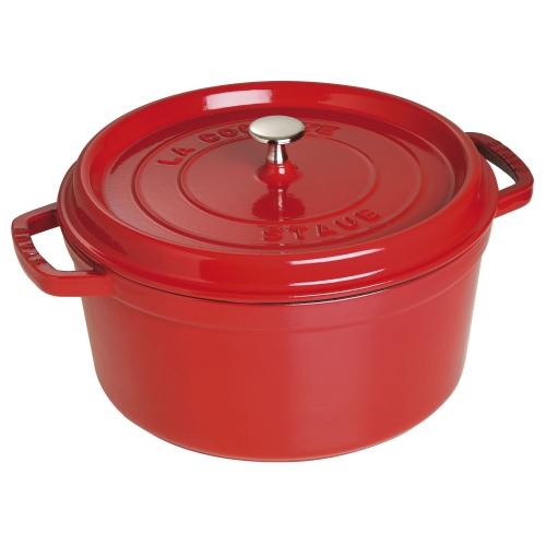 STAUB  Cherry Round Cocotte - 8.8 Qt. / 8.3 L In Red