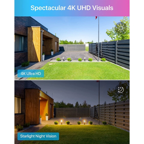 ZOSI 4K 8CH Wired PoE NVR Security Camera System with 4TB HDD, 10pcs 8MP POE Surveillance Camera Kit Outdoor Spotlight, 2-Way Audio, Color Night