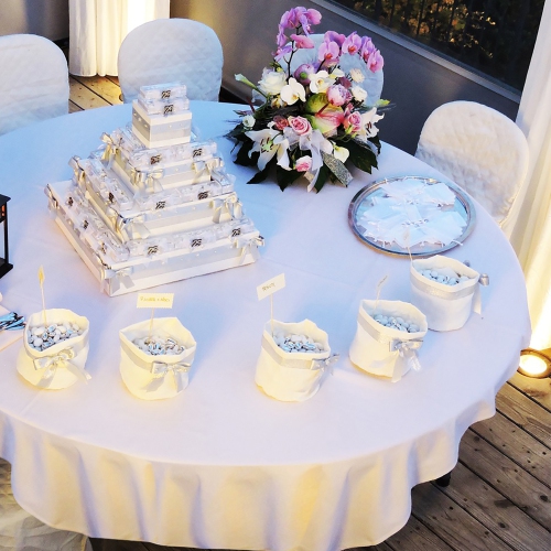 Costway 10 pcs 90" Round Tablecloth Polyester For Home Wedding Restaurant Party