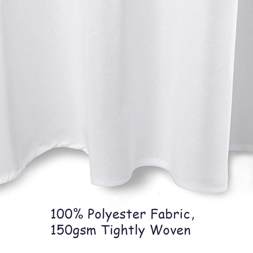 Costway 10 pcs 90" Round Tablecloth Polyester For Home Wedding Restaurant Party