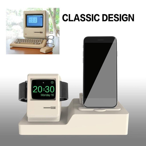 Navor 3 in 1 Silicone Charging Station Compatible for Airpods, iPhone Xs/Xs Max/Xr/X/8/8 Plus/7/7 Plus/6 and Apple Watch