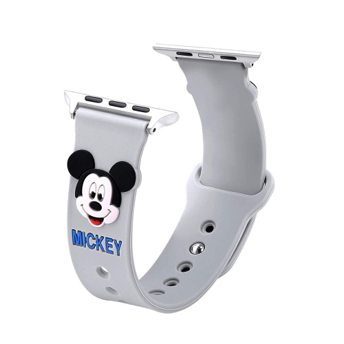 Mickey Mouse Silicone Sport Watch Band Compatible with Apple Watch 38mm 40mm 41mm(Series 1/2/3/4/5/6/7/8)